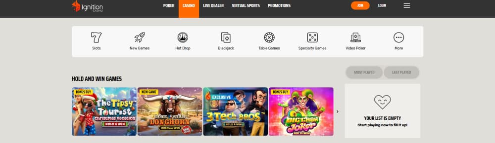 Ignition casino games