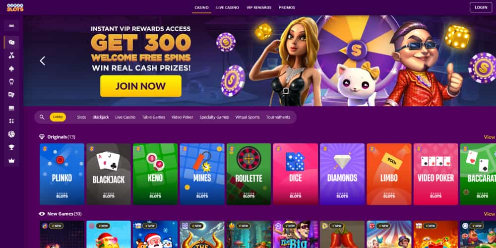 Super Slots platform